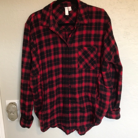bp Tops - BP Black and Red Flannel